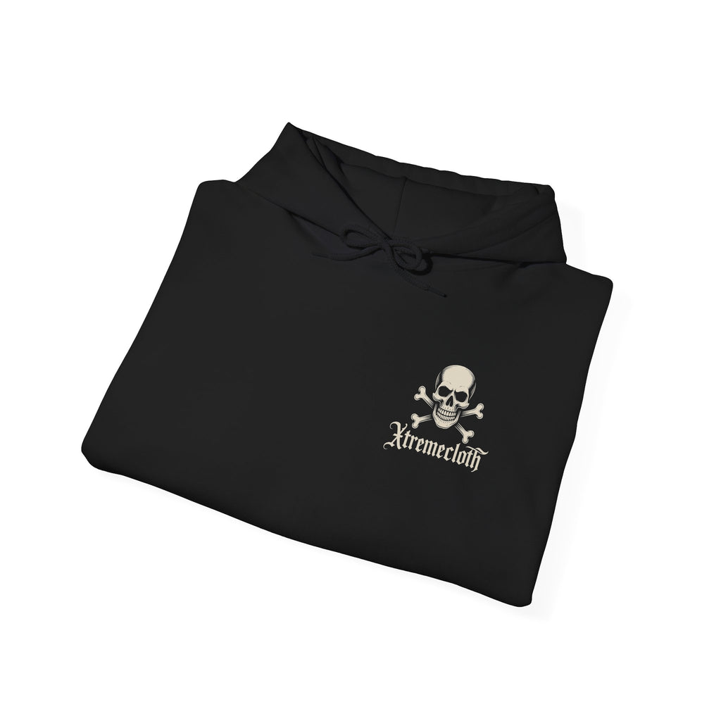 SKU-032- Skull Band Hoodie — "Xtremecloth" Graphic Heavy Blend Pullover