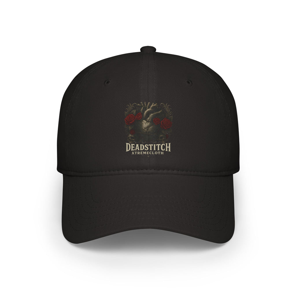 Deadstitch Tree Logo Baseball Cap — Gothic Heart & Roses Low Profile Hat