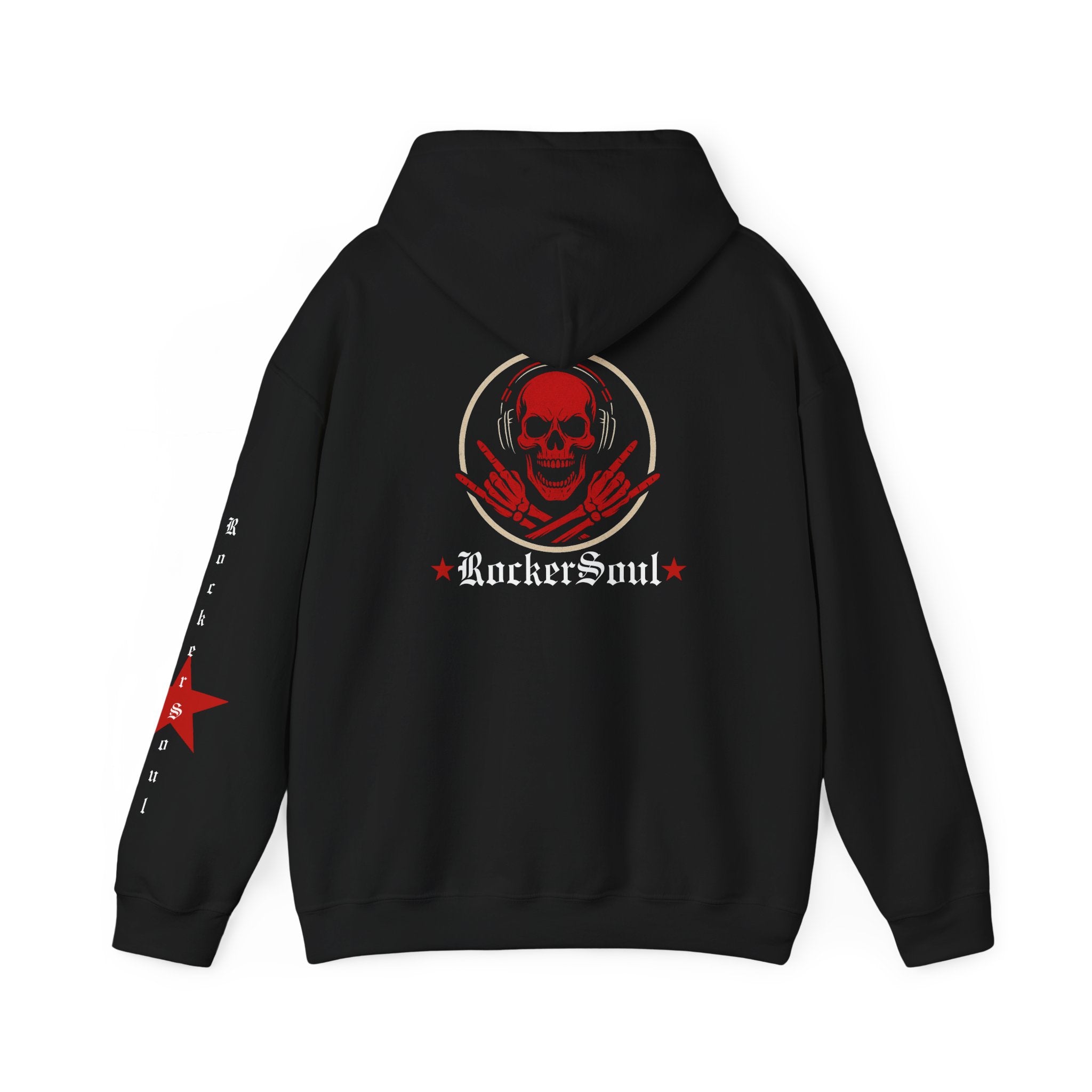 SKU-042- Rock 'n' Roll Skull Hoodie - Unisex Heavy Blend™ Sweatshirt -01