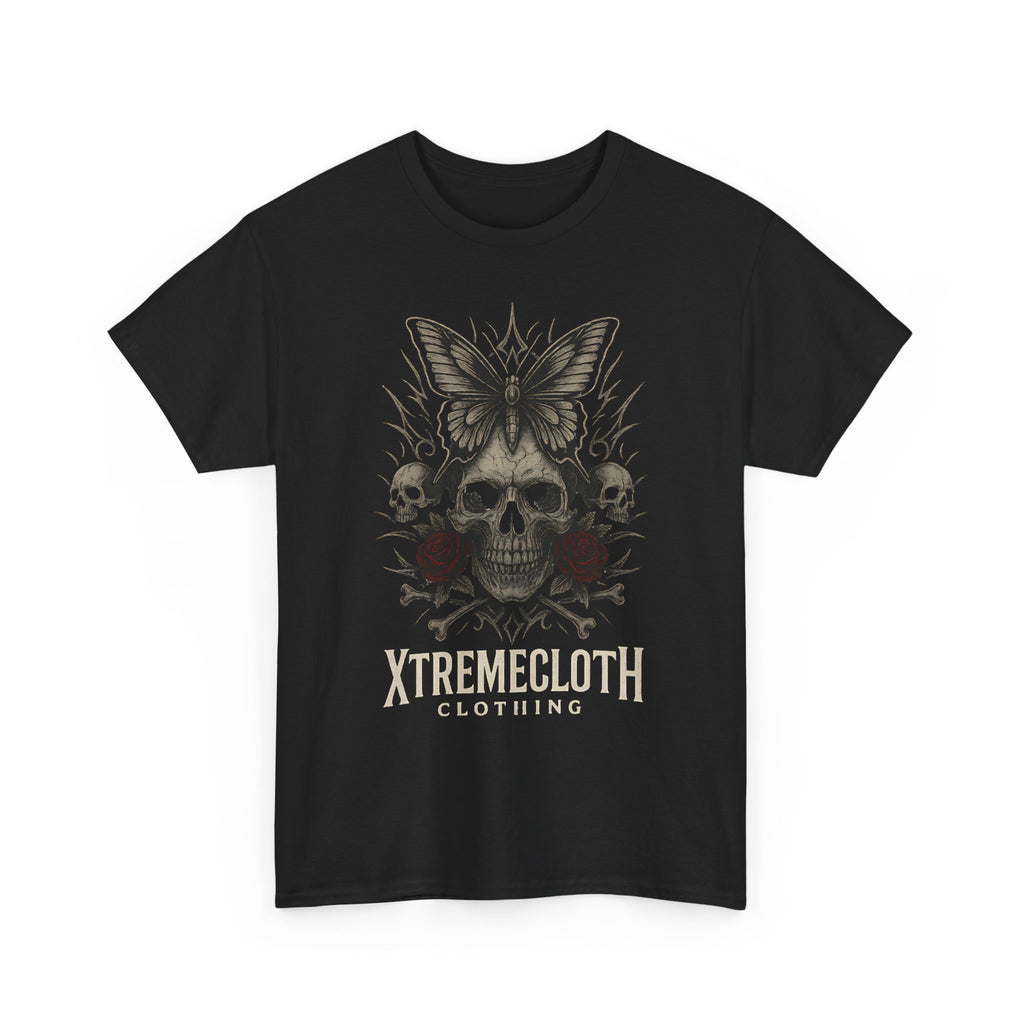 Butterfly and skull, Unisex Heavy Cotton Tee