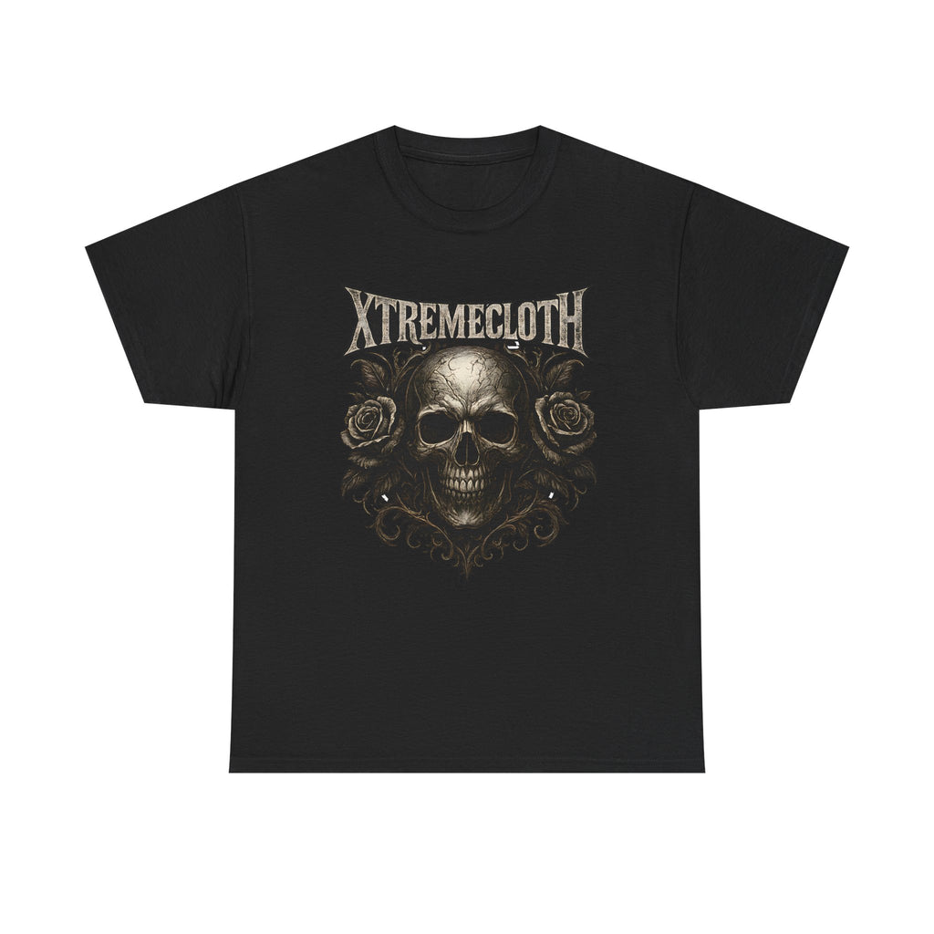 SKU-033- Skull & Roses Graphic Tee — Xtremecloth Gothic Band Shirt
