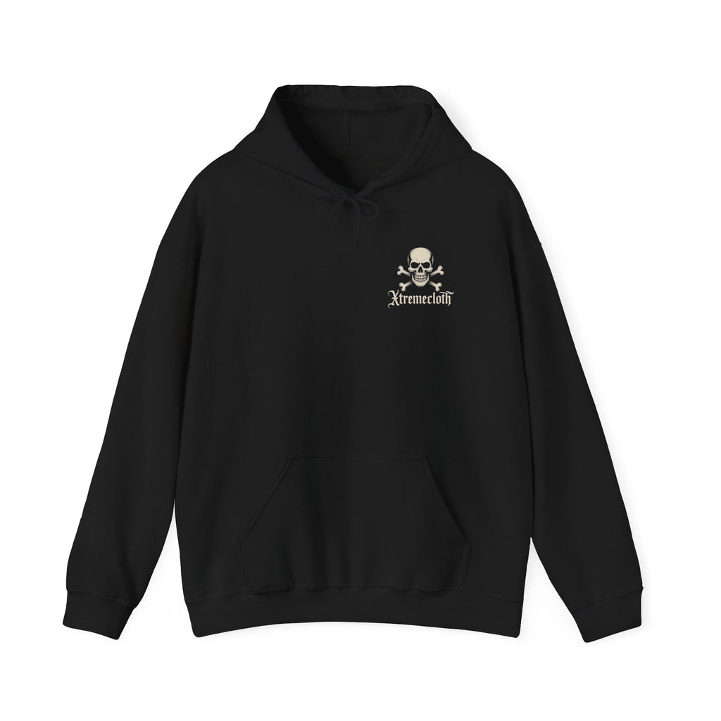 SKU-032- Skull Band Hoodie — "Xtremecloth" Graphic Heavy Blend Pullover