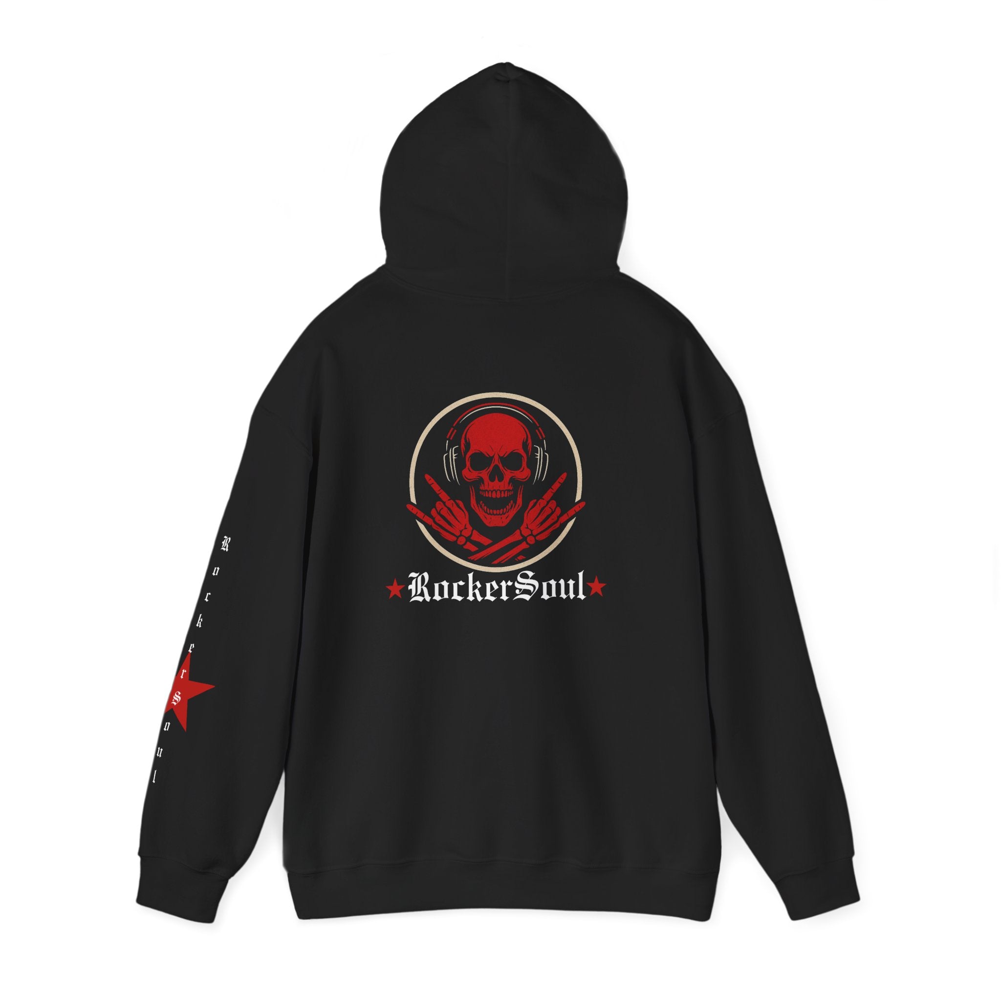 SKU-042- Rock 'n' Roll Skull Hoodie - Unisex Heavy Blend™ Sweatshirt -01