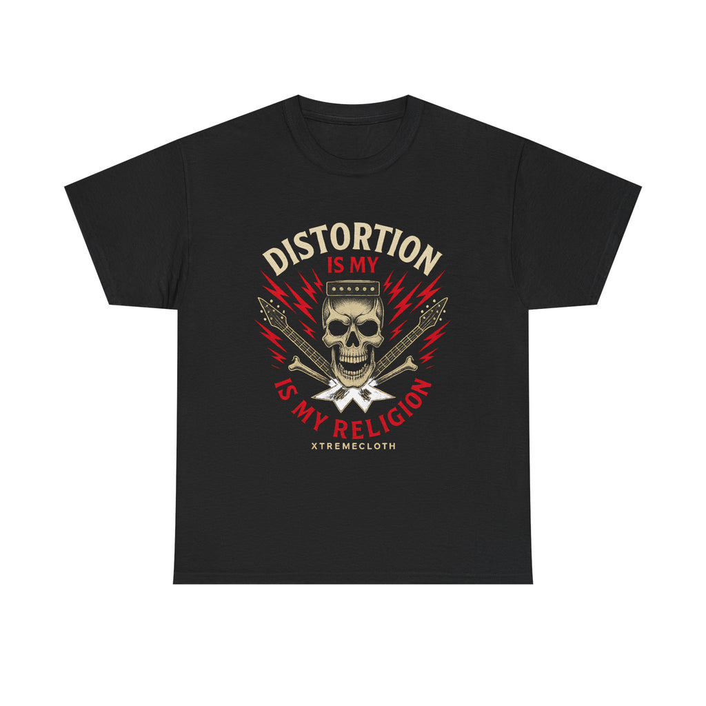 SKU-011 - Distortion Is My Religion T‑Shirt — Skull & Guitar Rock Tee