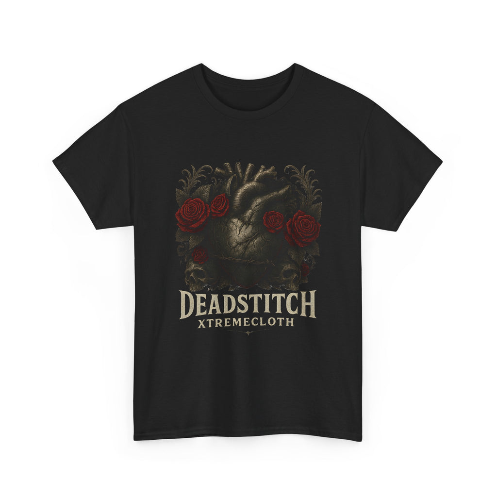 SKU 001 – DeadStitch Gothic Heart & Red Roses Skull Design by XtremeCloth