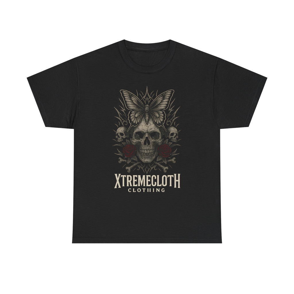 Butterfly and skull, Unisex Heavy Cotton Tee
