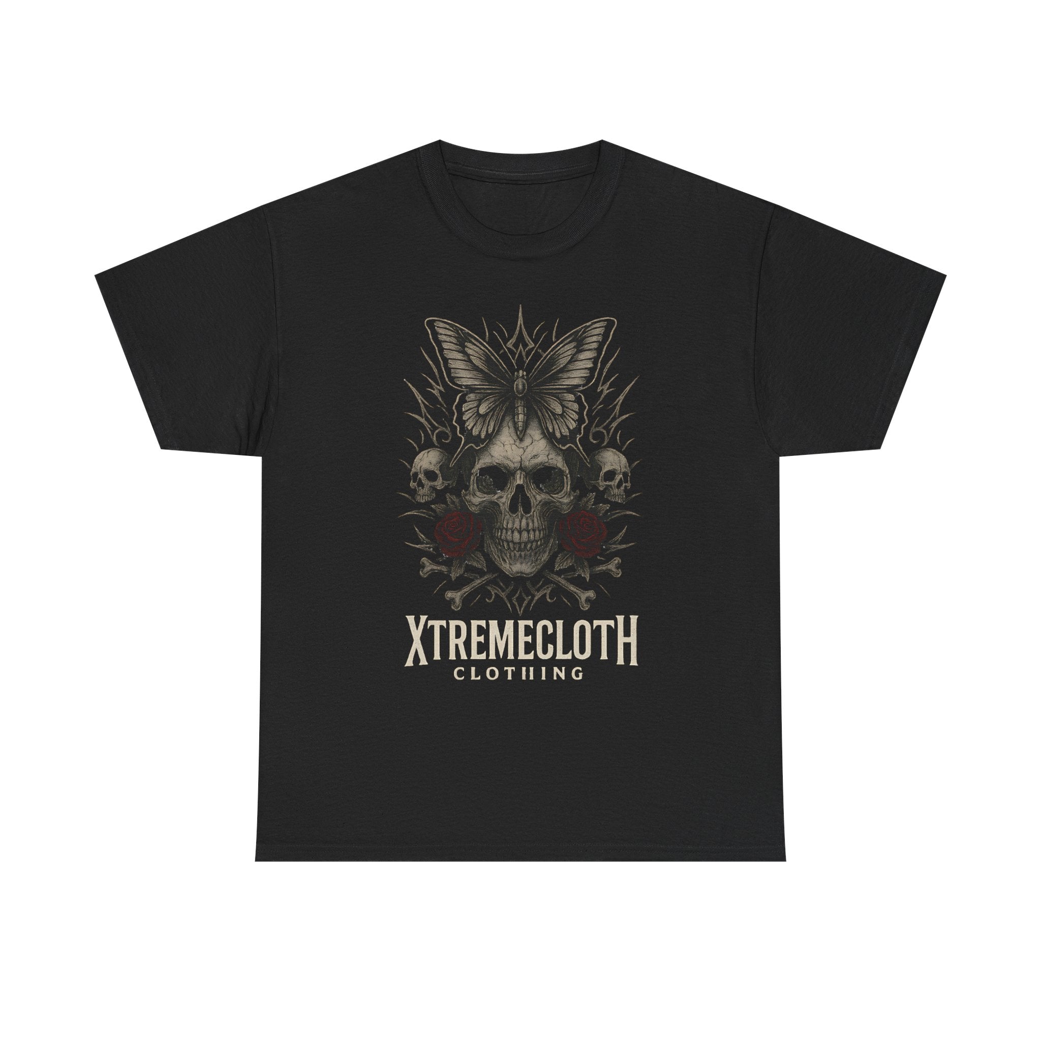 Butterfly and skull, Unisex Heavy Cotton Tee