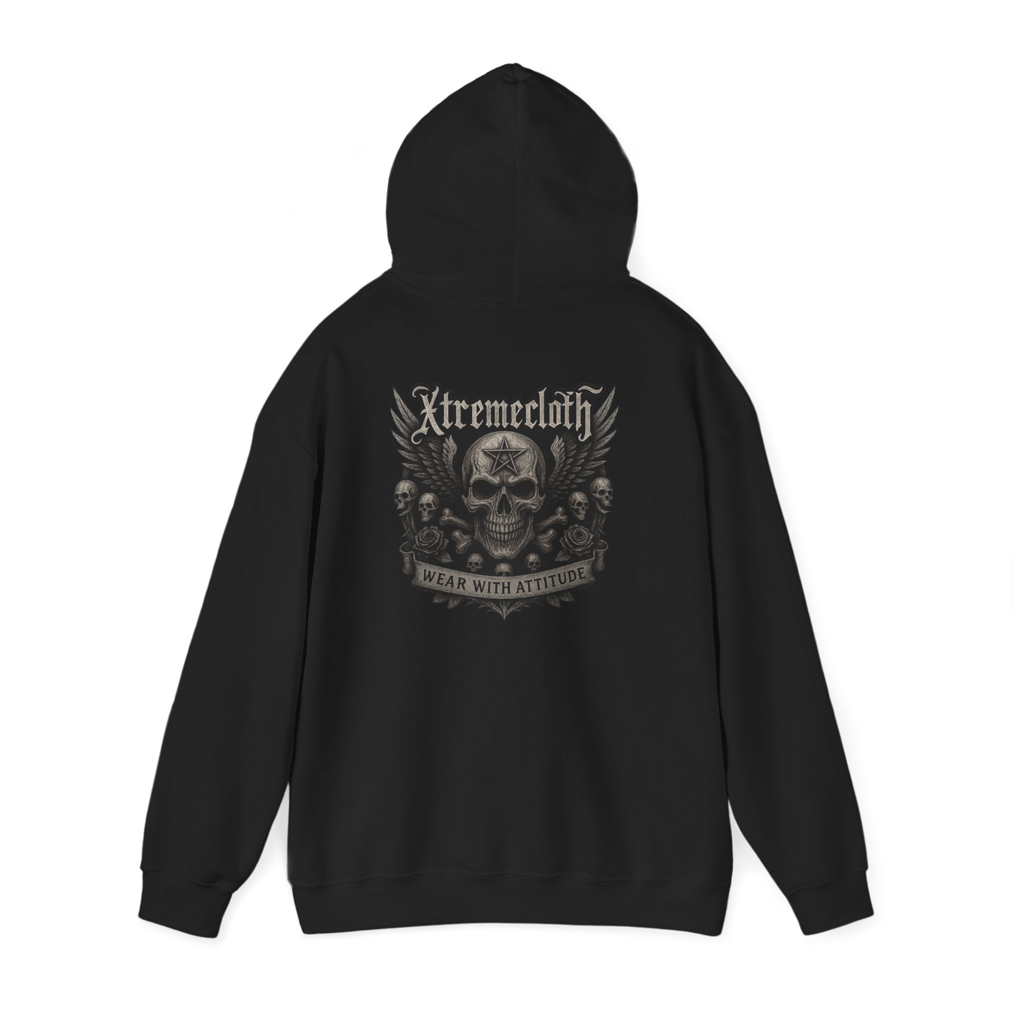 Skull Crest Hoodie — Xtremecloth "Wear With Attitude" Graphic