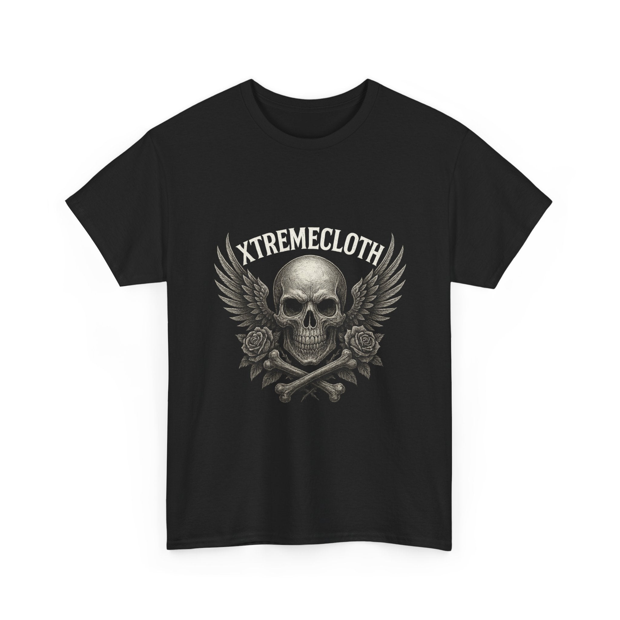 SKU-027- Skull with Wings -Unisex Heavy Cotton Tee