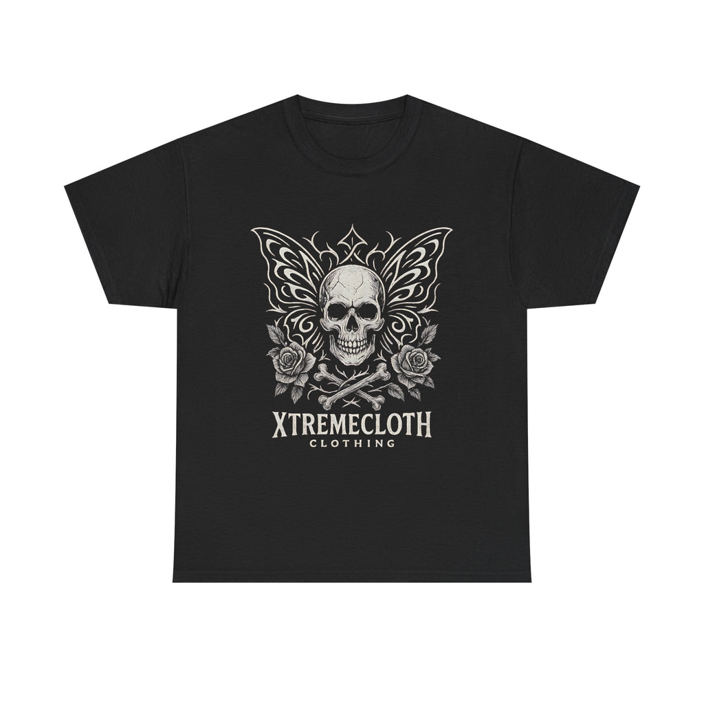 SKU-009 Skull & Butterfly T-Shirt — XtremeCloth Gothic Tee