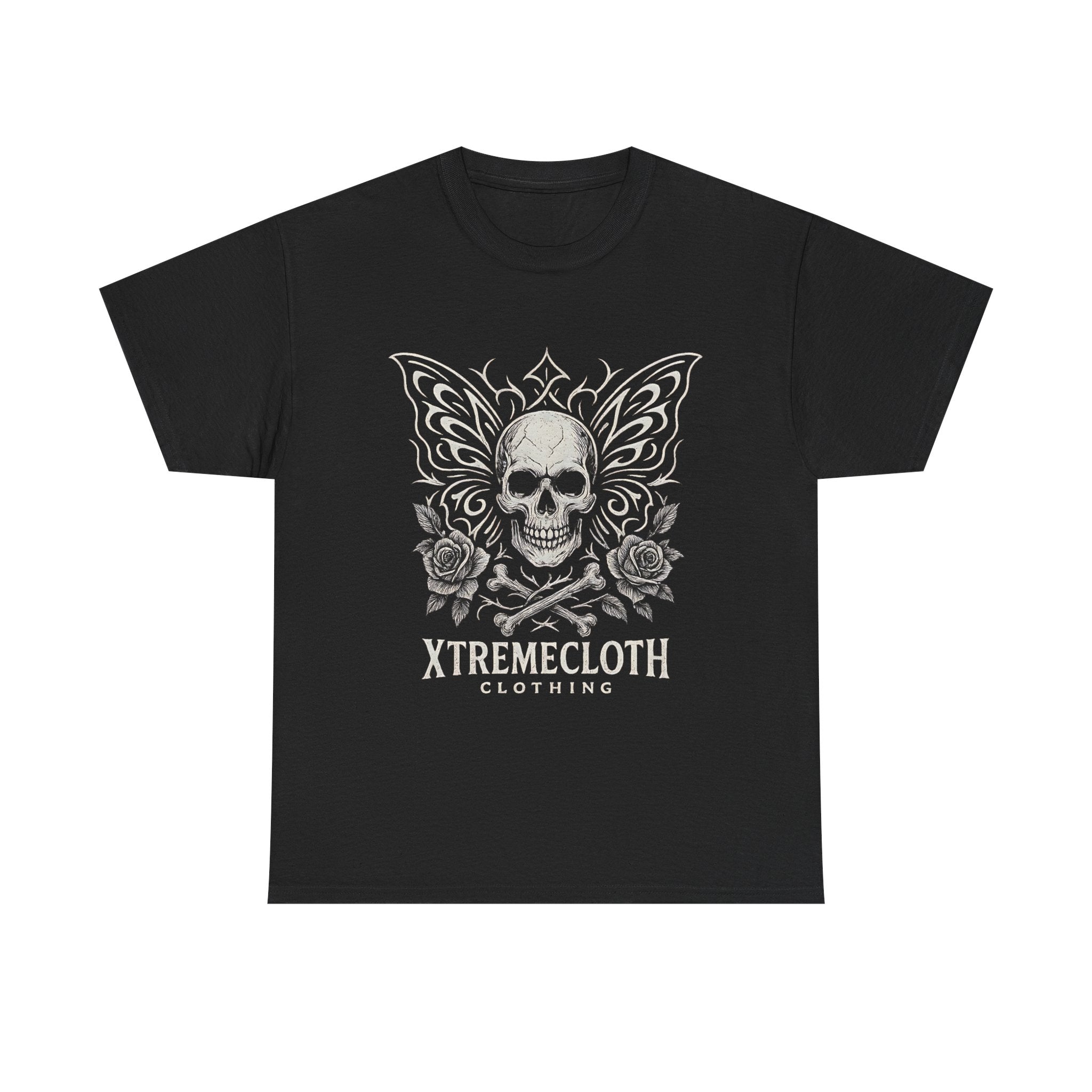 SKU-009 Skull & Butterfly T-Shirt — XtremeCloth Gothic Tee