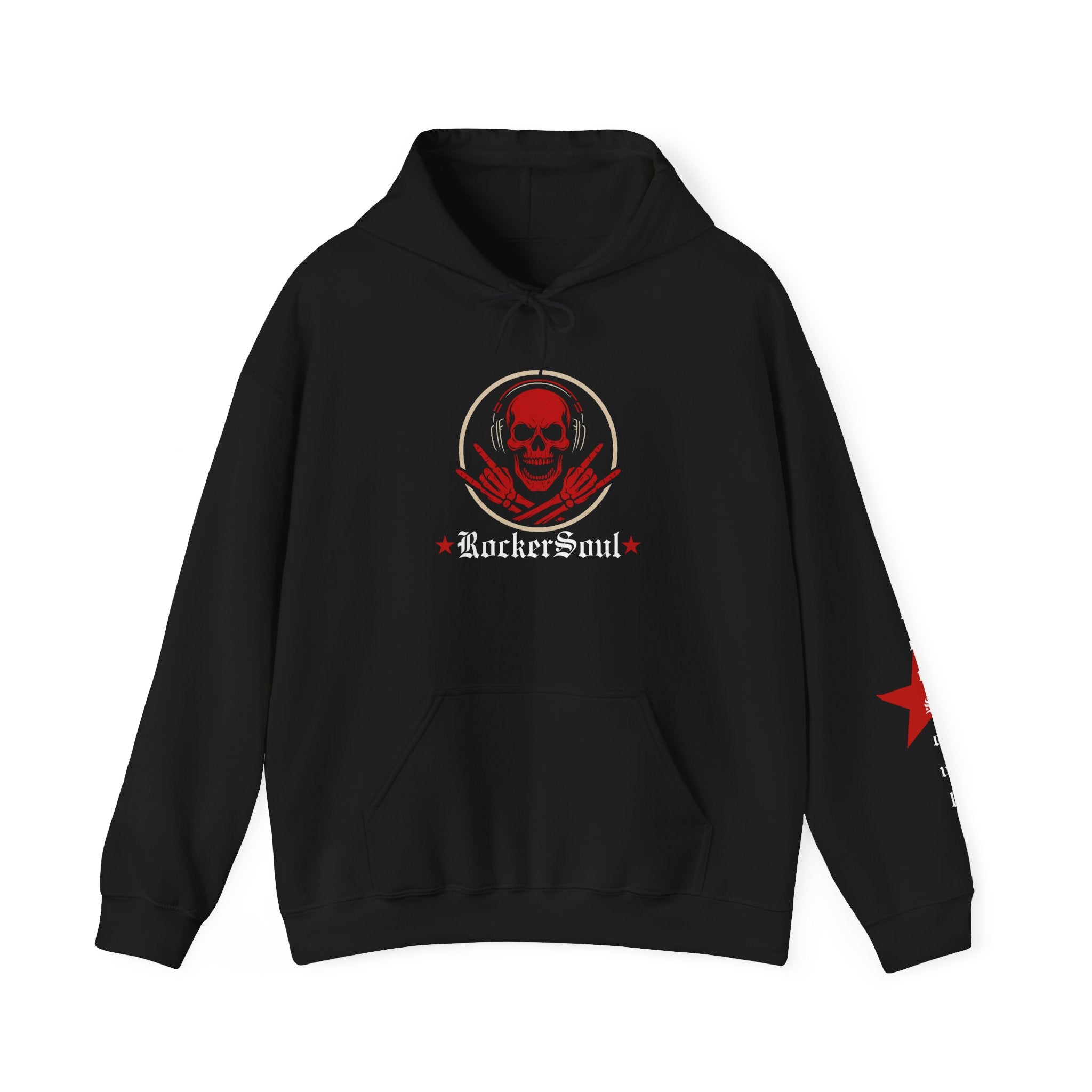 SKU-042- Rock 'n' Roll Skull Hoodie - Unisex Heavy Blend™ Sweatshirt -01