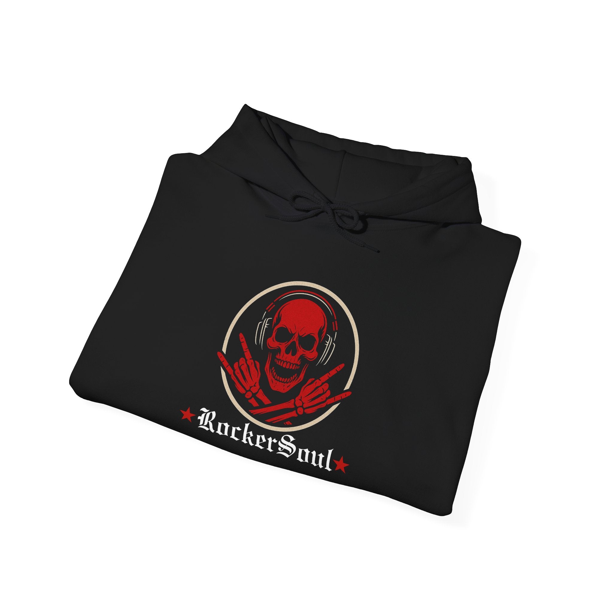 SKU-042- Rock 'n' Roll Skull Hoodie - Unisex Heavy Blend™ Sweatshirt -01