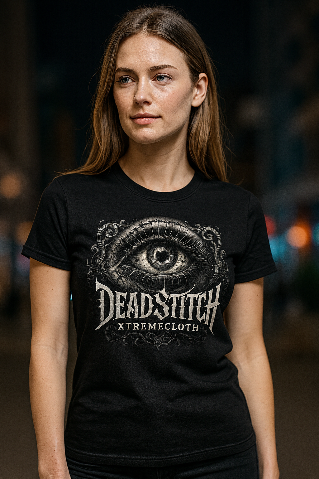SKU-003 – DeadStitch Stitched Eye Gothic Illustration by XtremeCloth tee