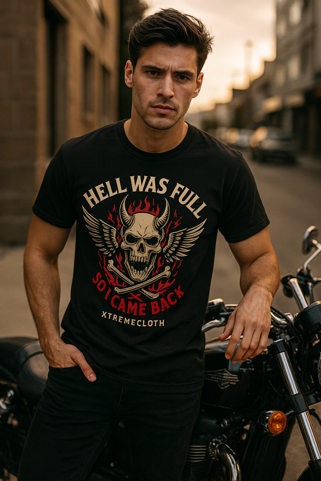 SKU-021- " Hell was full so i  came Back " T -Shirt