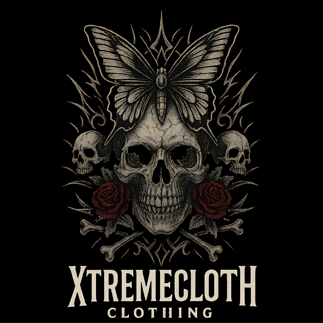 SKU-008 Skull & Moth Hoodie — XtremeCloth Gothic Graphic Pullover