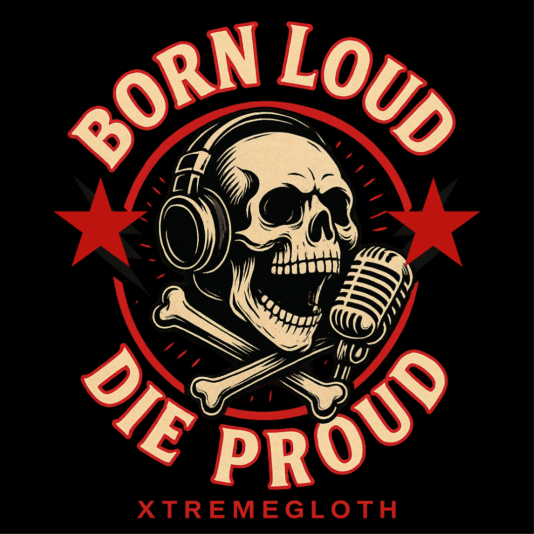 SKU-018- Born Loud Die Proud Hoodie — Skull Vintage Rock & Biker Pullover