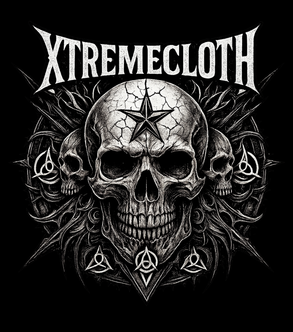 SKU-036 - Skull Hoodie 03 - XtremeCloth Gothic Skull Logo Pullover