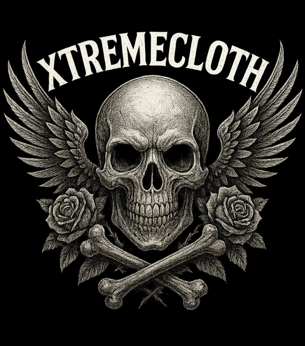 SKU-027- Skull with Wings -Unisex Heavy Cotton Tee